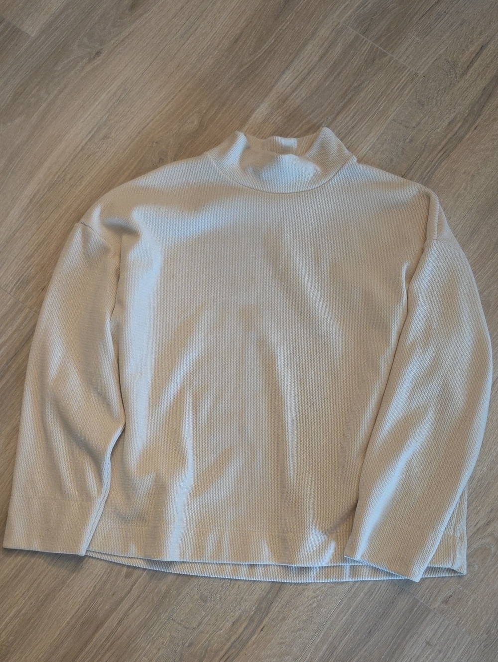 Mango Light Cream Turtleneck Sweater